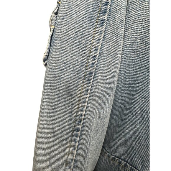 Vintage Y2K Steve Madden Utility Denim Jacket Women’s XL Military Button Front - Picture 5 of 15
